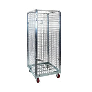 Transport trolley cage type with 4 walls 80cmX70cmX170cm, Capacity 500kg, Silver Default Title Alessandro Design