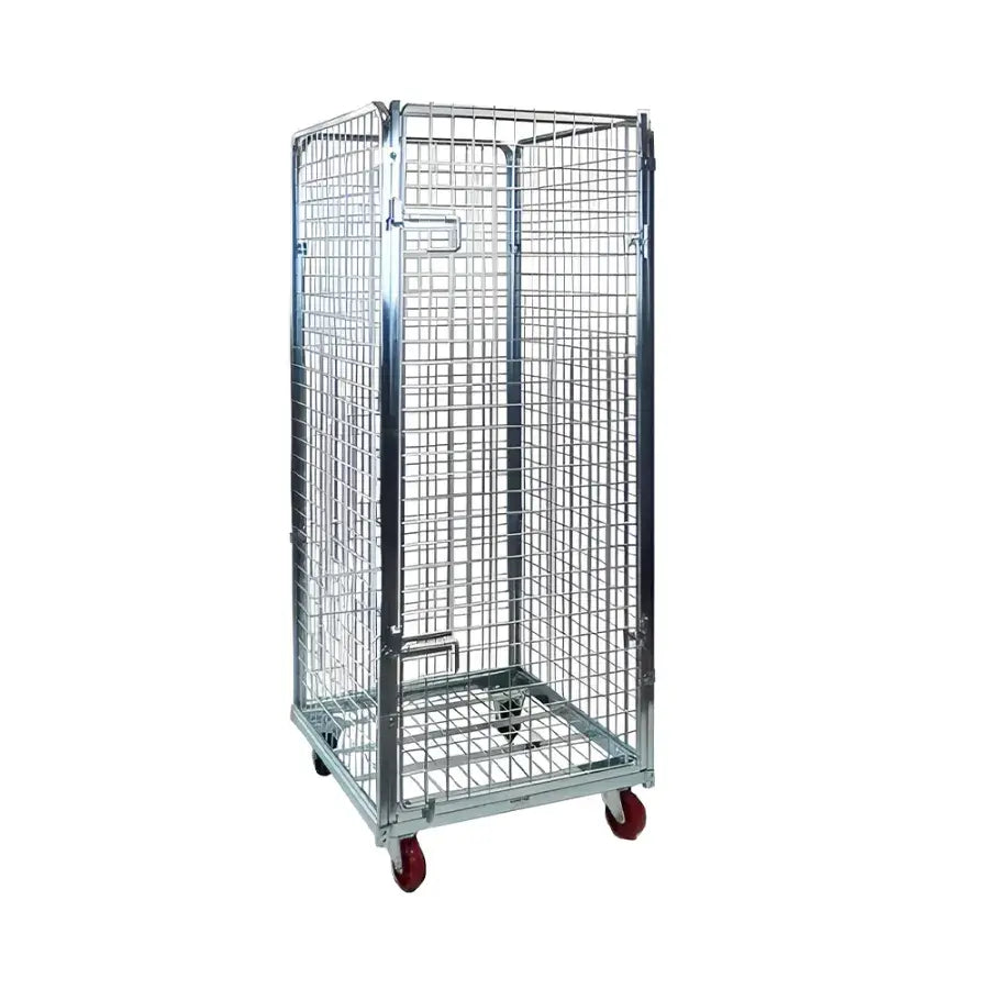Transport trolley cage type with 4 walls 80cmX70cmX170cm, Capacity 500kg, Silver Default Title Alessandro Design