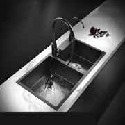 Stainless Steel Kitchen Sink, 75x45x21 cm, With Accessories, Graphite Black Default Title Alessandro Design