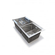 Stainless Steel Kitchen Sink, 75x45x21 cm, With Accessories, Brushed Stainless Steel Sinks Default Title Alessandro Design
