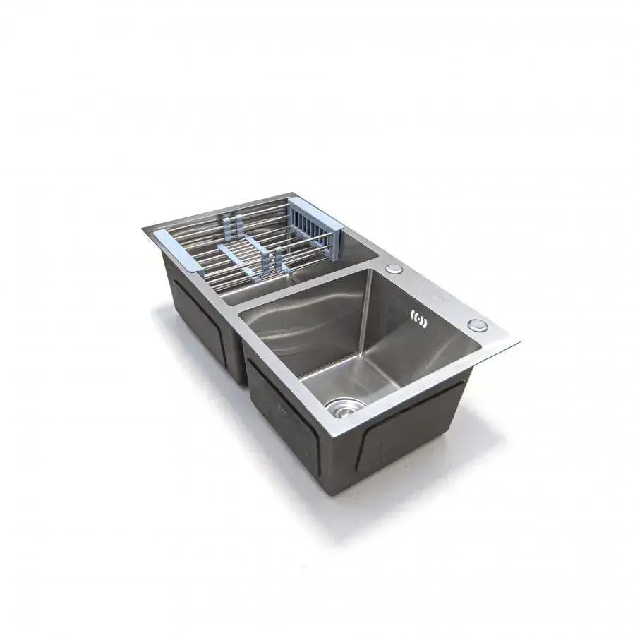 Stainless Steel Kitchen Sink, 75x45x21 cm, With Accessories, Brushed Stainless Steel Sinks Default Title Alessandro Design