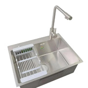 Stainless Steel Kitchen Sink 60x45x21 cm, Brushed Stainless Steel Default Title Alessandro Design