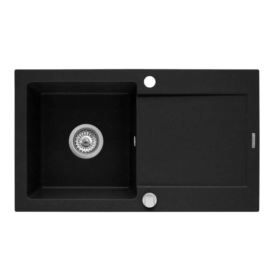 Stainless Steel Kitchen Sink 75x45 cm Graphite Black Sinks Default Title Alessandro Design