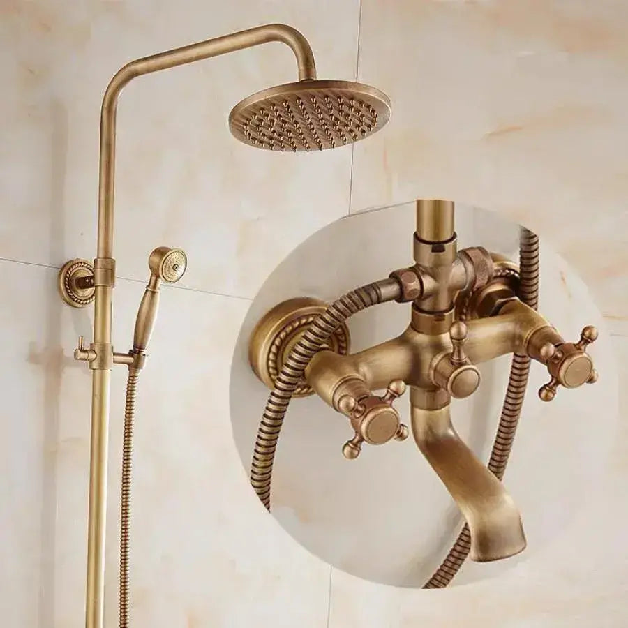 Shower Column, Metal, Antique Gold, OD/2044 Faucets & Shower Columns Default Title Alessandro Design