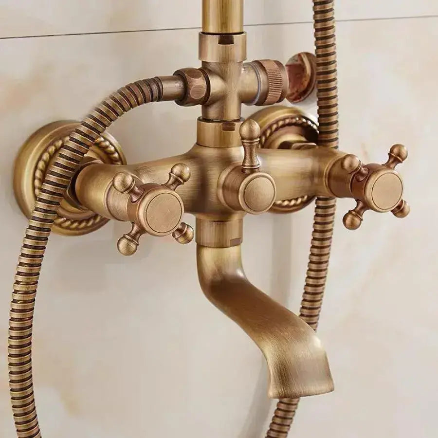 Shower Column, Metal, Antique Gold, OD/2044 Faucets & Shower Columns Default Title Alessandro Design