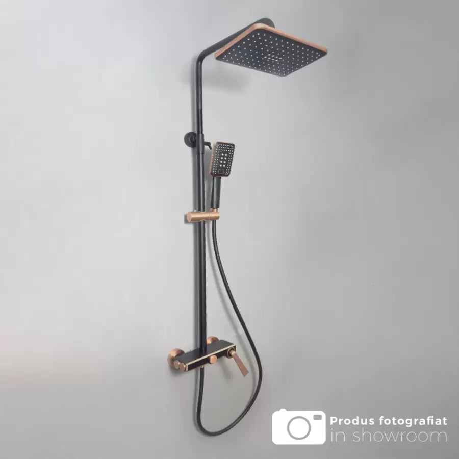 Shower Column, Sanitary Brass, Black with Rose Gold, 10010H-M Faucets and Shower Columns Default Title Alessandro Design