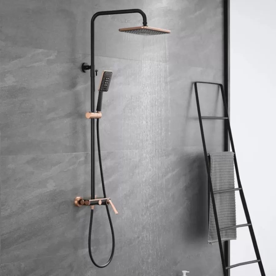 Shower Column, Sanitary Brass, Black with Rose Gold, 10010H-M Faucets and Shower Columns Default Title Alessandro Design