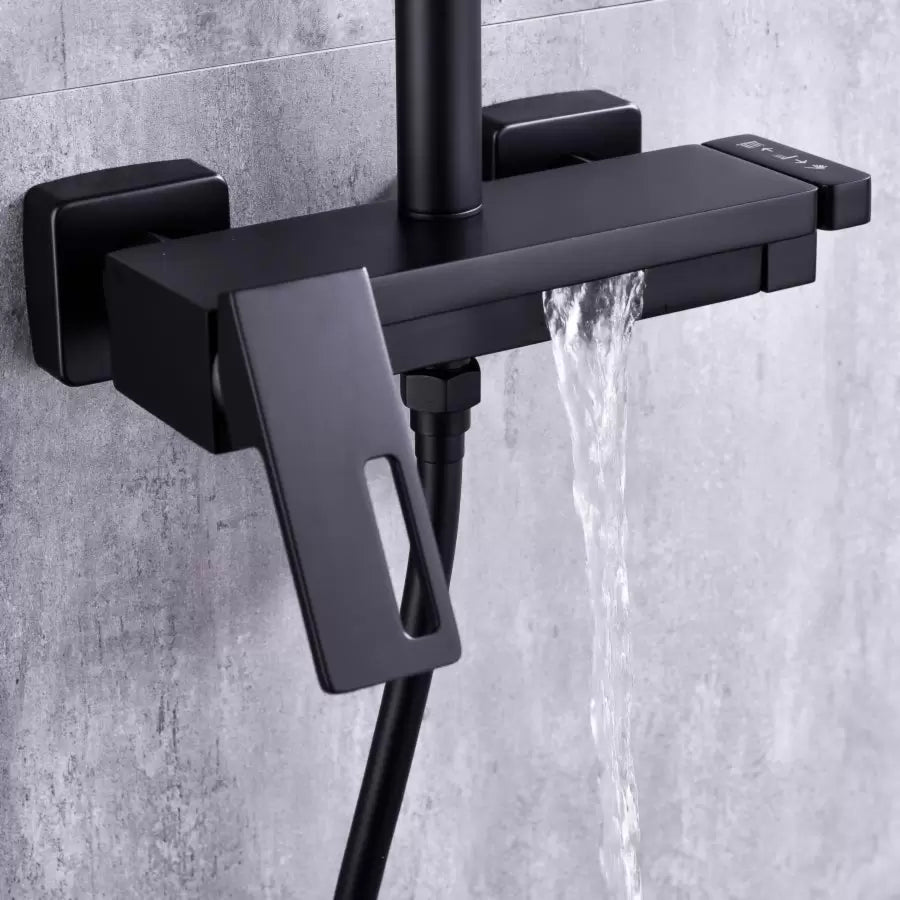 Shower Column, Sanitary Brass, Black, 9810H Faucets & Shower Columns Default Title Alessandro Design