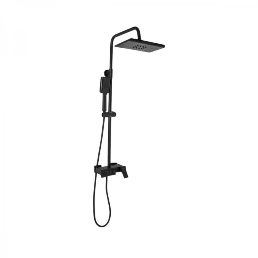 Shower column with showerhead and adjustment cap, sanitary brass, black, 9920H Faucets & shower columns Default Title Alessandro Design