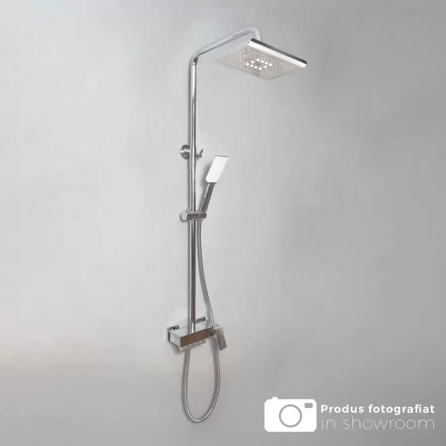 Shower Column with Faucet and Adjustable Cap, Sanitary Brass, Chrome, 9920 Faucets & Shower Columns Default Title Alessandro Design
