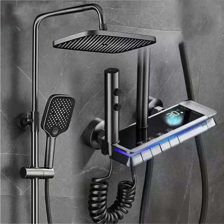 Stainless Steel Shower Column, Dark Grey, OD3904 Default Title Alessandro Design
