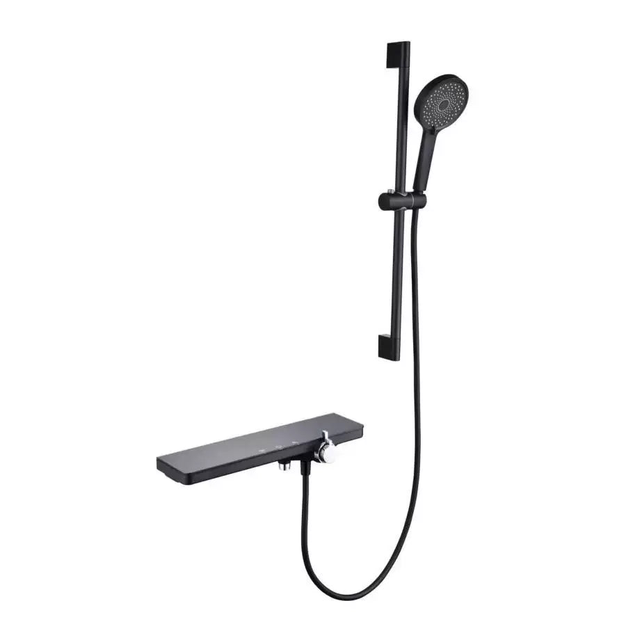 Shiny Stainless Steel Shower Column Silver Black 11211H Faucets & Shower Columns Default Title Alessandro Design