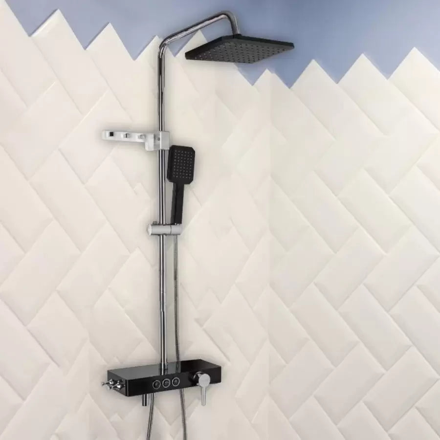 Shower Column LCD Display Stainless Steel Black Silver SJG/006 Faucets & Shower Columns Default Title Alessandro Design