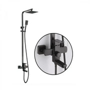 Shower Column SET, Stainless Steel, Square Para, Rain Effect, 3 Functions, Wall Mounted, Satin Black, Accessories Included, HS007 Faucets & Shower Columns Default Title Alessandro Design