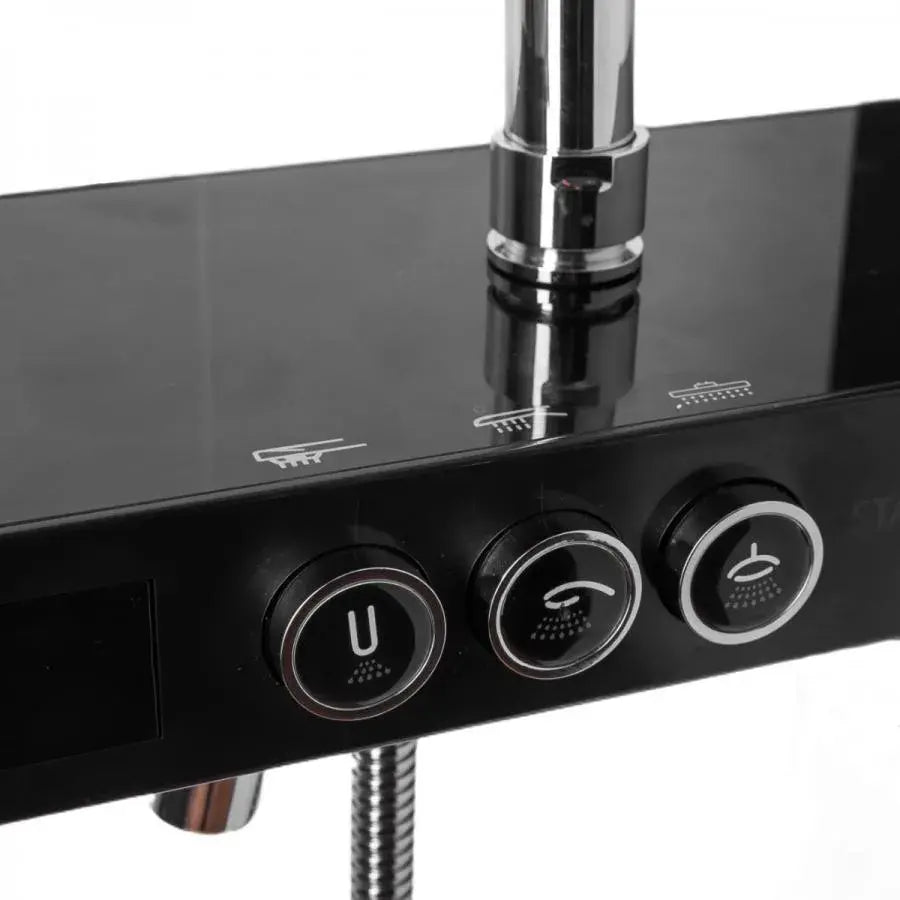 Shower Column LCD Display Stainless Steel Black Silver SJG/003 Faucets & Shower Columns Default Title Alessandro Design