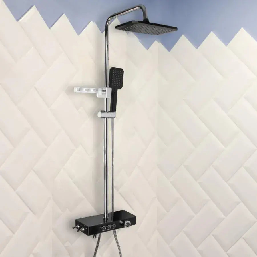 Shower Column LCD Display Stainless Steel Black Silver SJG/003 Faucets & Shower Columns Default Title Alessandro Design