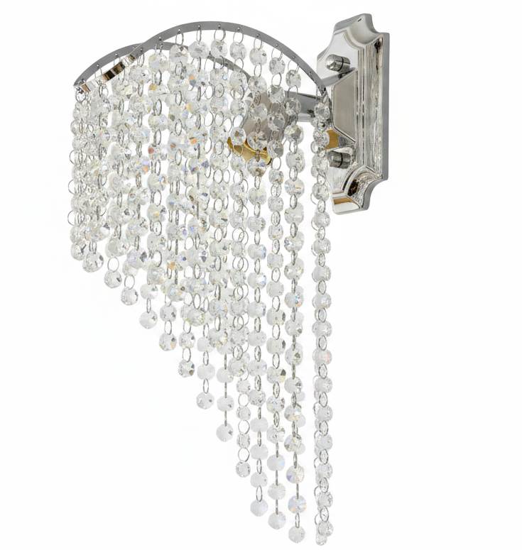 Cristal Ander lamp 1x E14 Glossy Chrome