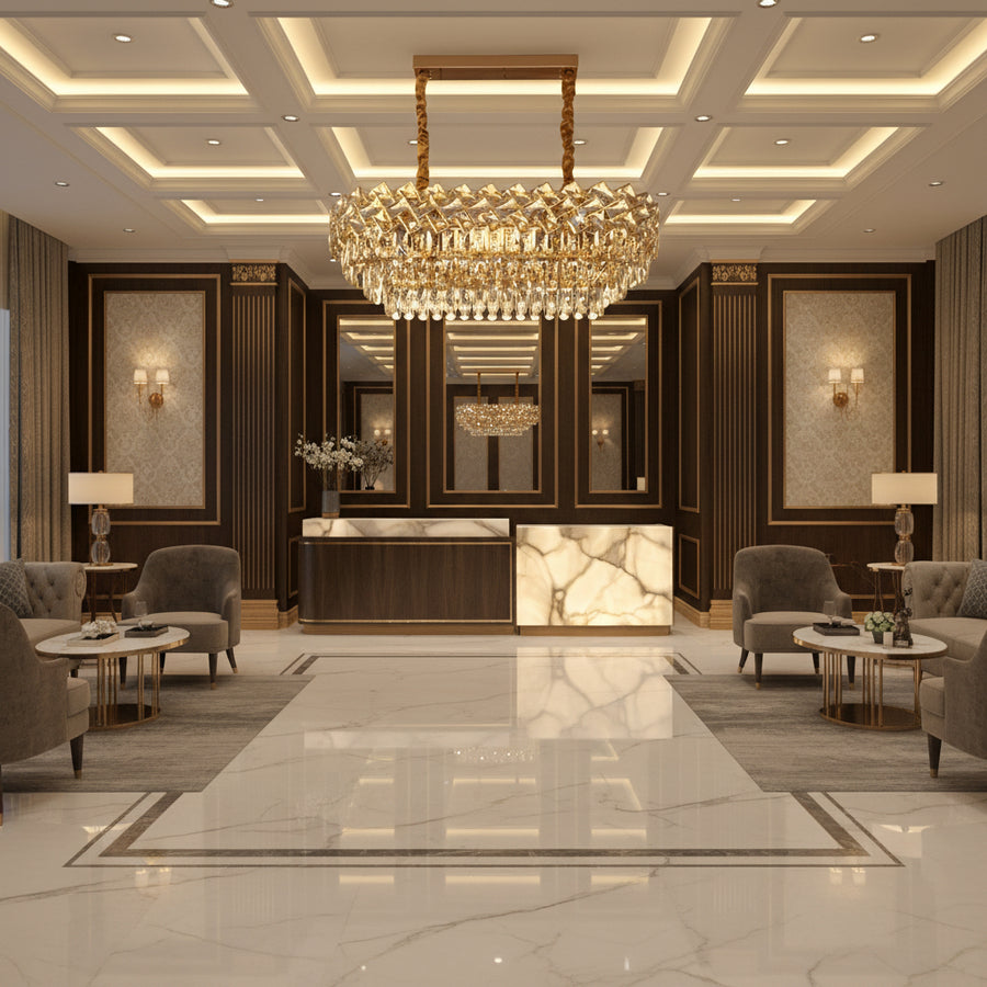 Crystal Chandelier WINDSOR Regalis 10x E14, Shiny Gold, Adjustable Height Crystal Chandeliers Default Title Alessandro Design