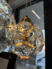 Crystal LED KILKENNY Culmino Chandelier, 144W, Neutral Light, Diameter 60cm, Gold Modern Chandeliers Default Title Alessandro Design