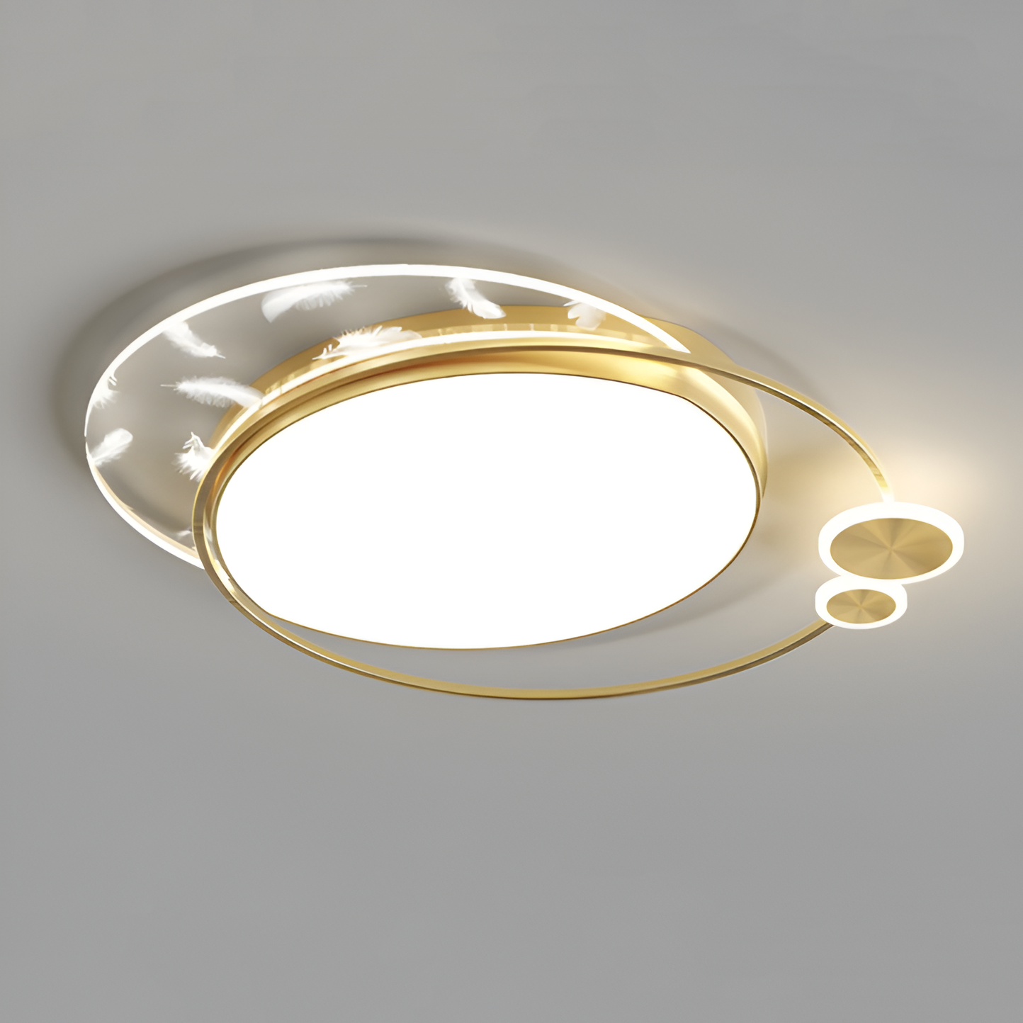 Lorenzo LED Chandelier with Remote Control, 40W, Dimmable, Gold, Metal and Acrylic, 3000K/4000K/6000K LED Chandeliers with Remote Control Default Title Alessandro Design