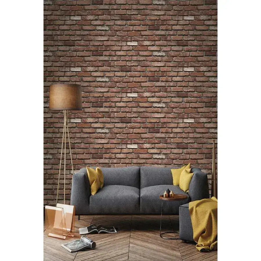 Set of 10x 3D self-adhesive old brick design soft foam wallpaper, 70cm x 77cm x 6 mm Default Title Alessandro Design
