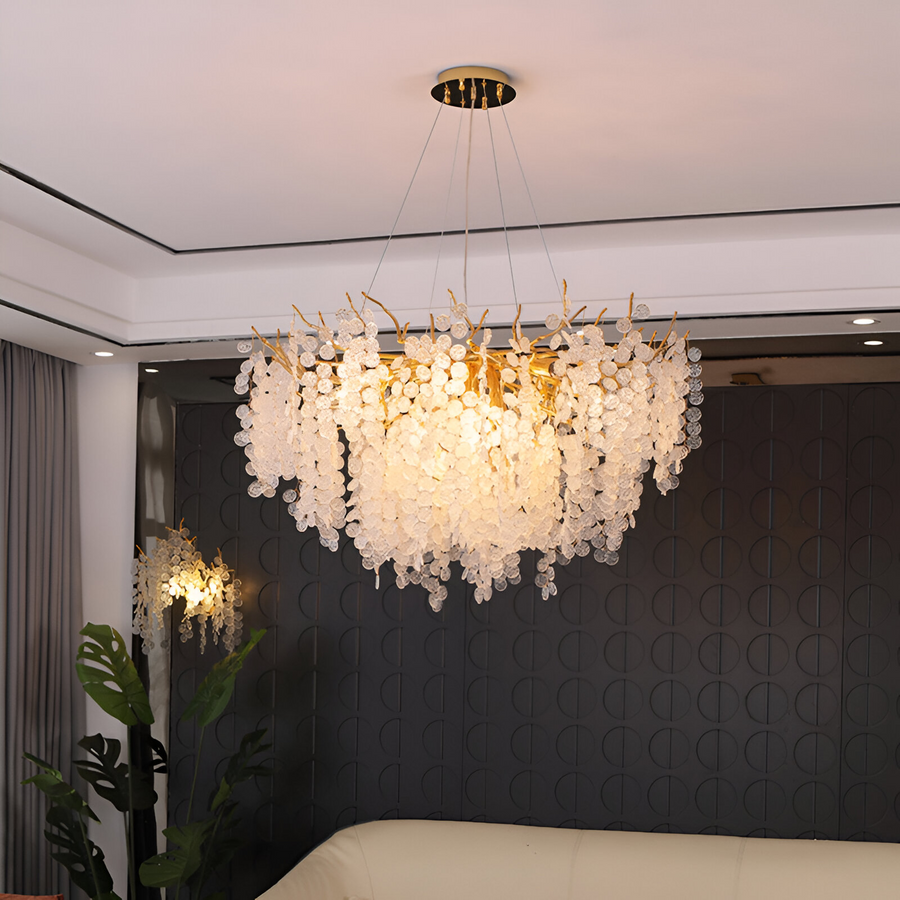 Crystal Chandelier WALTZ Serenade, 6xG9, Gold, 60cm, Adjustable Height Crystal Chandeliers Default Title Alessandro Design