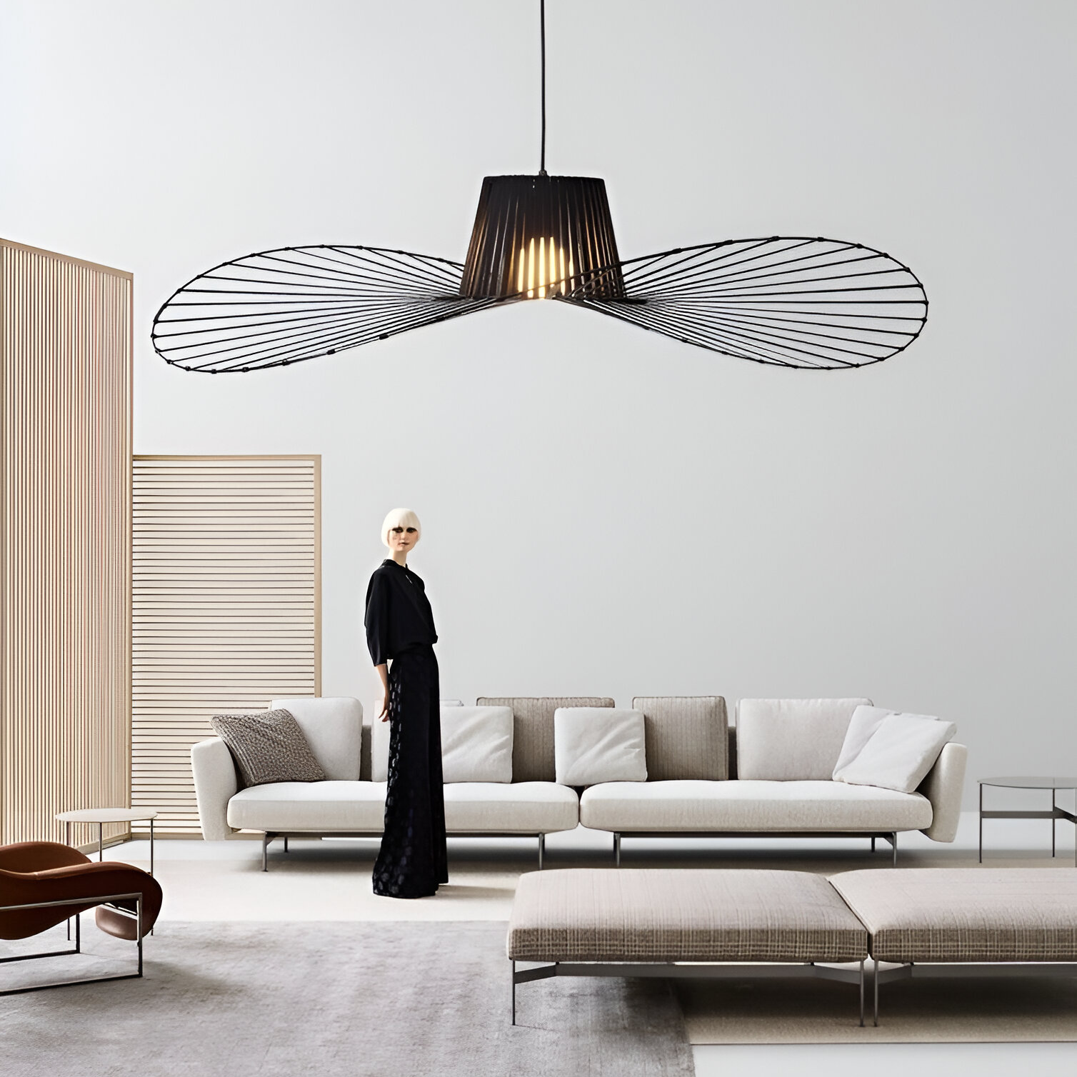 Hanging Chandelier ELIAS 35cm, 1x E27, Metal, Black Industrial Chandeliers Default Title Alessandro Design