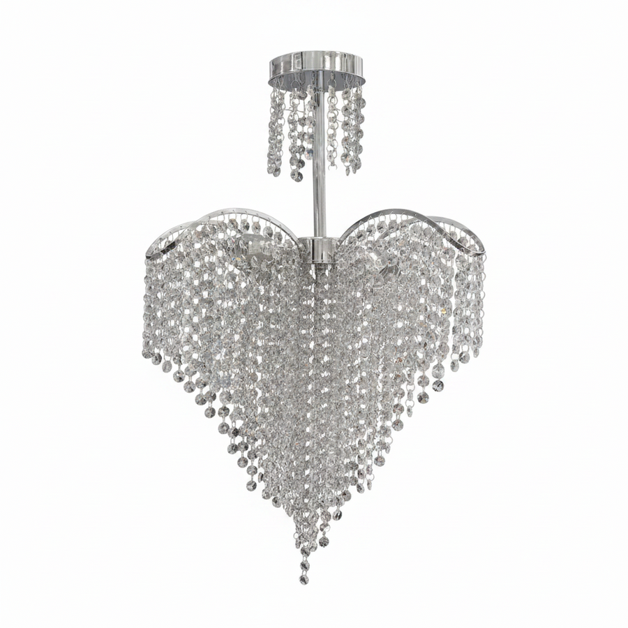 Ander Crystal Chandelier 4xE14 Diameter 45cm Chrome