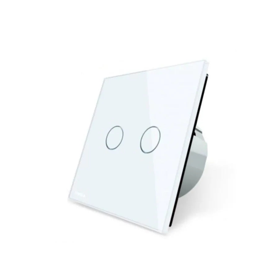 Touch Switch, Double, White, Secure Glass, Livolo Switches Default Title Alessandro Design