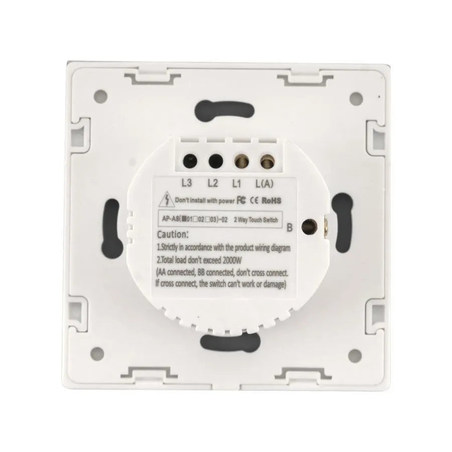 Touch Switch Head-Scara Glass Secured White Switches Default Title Alessandro Design