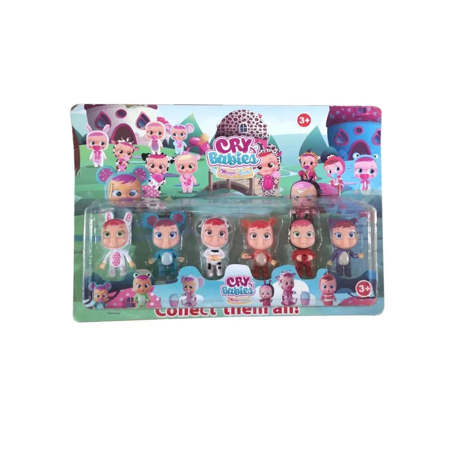 Toy Set of 6 Babies Dressed up as Animals, 6 Pieces, Multicolor, Plastic Default Title Alessandro Design