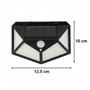 Solar Lamp with Motion Sensor, 100 LEDs, IP.65, Black Outdoor wall lights Default Title Alessandro Design