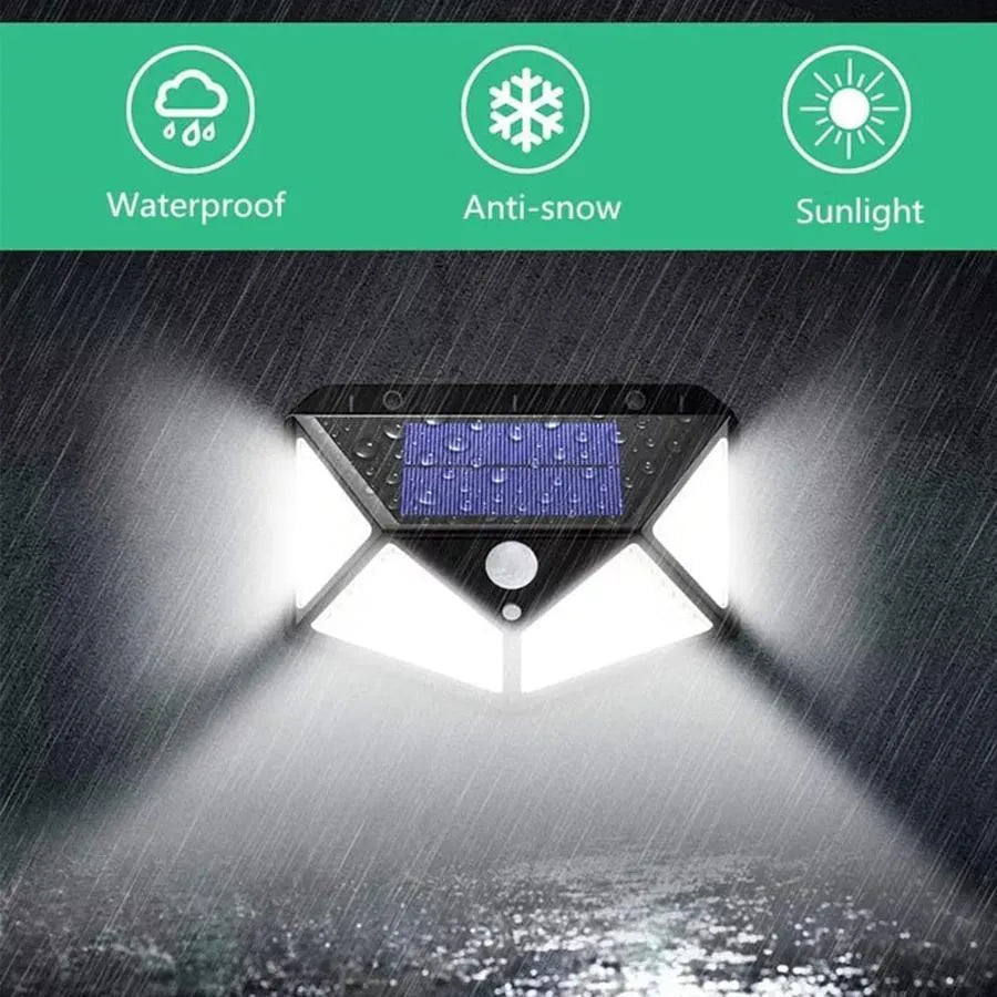 Solar Lamp with Motion Sensor, 100 LEDs, IP.65, Black Outdoor wall lights Default Title Alessandro Design