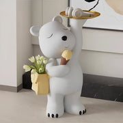 Bear Shaped Floor Lamp with Tray Elegant Decor for Cheerful Flower Vase & Floor Lamp Default Title Alessandro Design