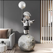 Astronaut LED Lamp in Silver Resin Veioze & Default Title Alessandro Design Lamp