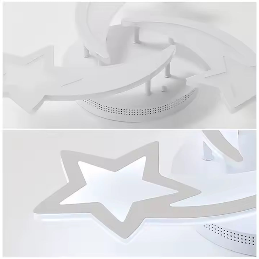 LED chandelier with remote control IPOMOEA 51W, 3 Stars, Cold/Warm/Neutral light, Dimmable, White LED chandelier with remote control Default Title Alessandro Design