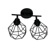 Aerope Chandelier, 2x E27, Metal, Black Industrial Chandeliers Default Title Alessandro Design