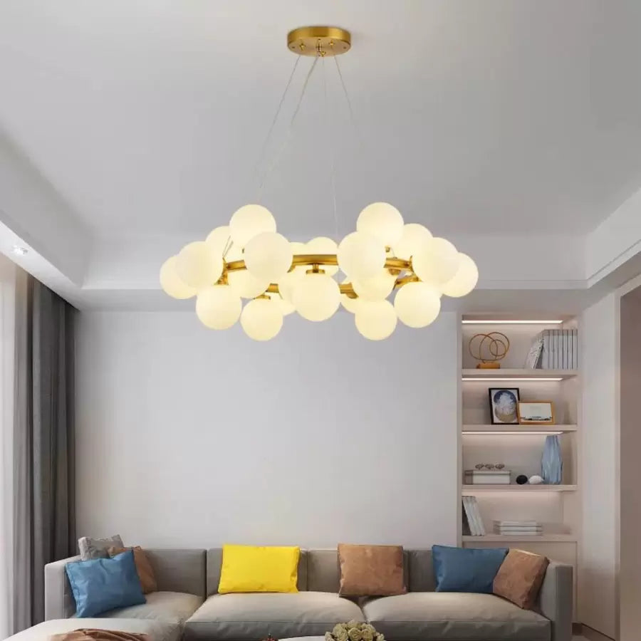 Arianna 25x G9 White Gold Chandelier Default Title Alessandro Design