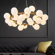 Arianna 25x G9 White Gold Chandelier Default Title Alessandro Design