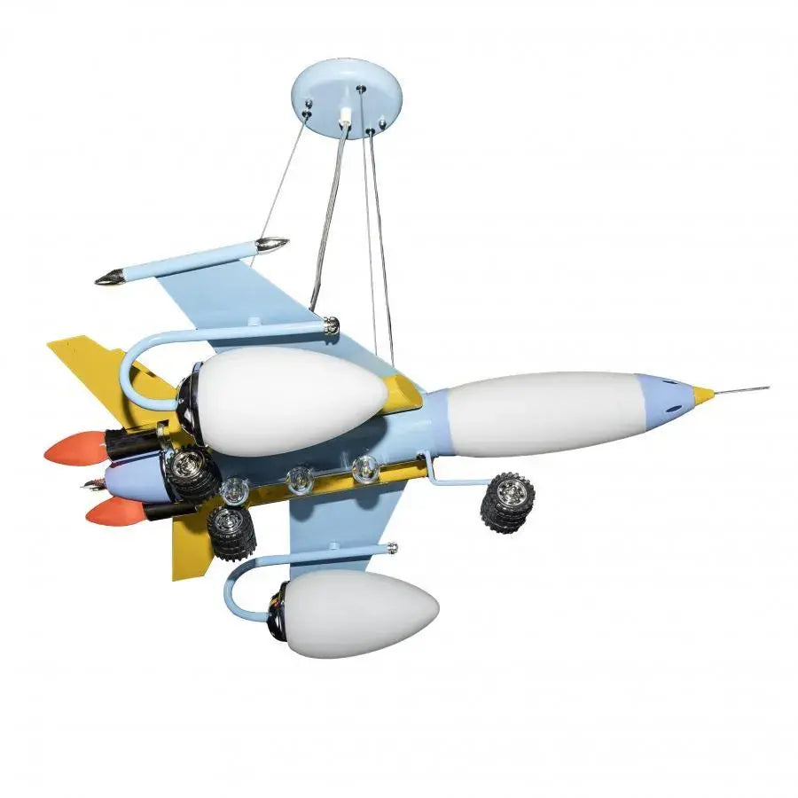 Airplane Chandelier 5x E14 Blue Children's Chandeliers Default Title Alessandro Design