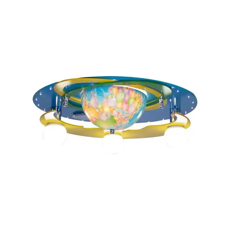 BETI Children's Chandelier with Rotating Globe, 3xE27, Integrated Bluetooth Speaker, Blue Children's Chandeliers Default Title Alessandro Design