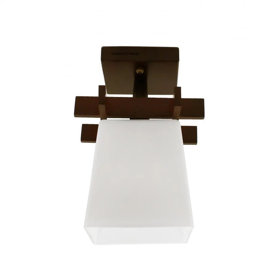 Cala Chandelier, 1 x E27, Brown with White, Wood and Glass Classic Chandeliers Default Title Alessandro Design