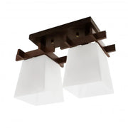 Cala Chandelier 2x E27 White Brown Classic Chandeliers Default Title Alessandro Design