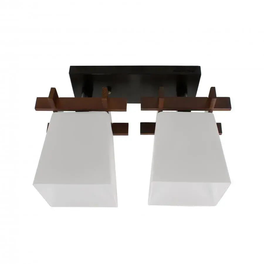 Cala Chandelier 2x E27 White Brown Classic Chandeliers Default Title Alessandro Design