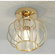 Monica Chandelier, 1XE27, Gold, D 16cm, Metal and Crystal Classic Chandeliers Default Title Alessandro Design
