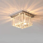 Crystal Chandelier MARTINEZ Linear Luxe, Diameter 35cm, 4x E14, Shiny Chrome Candelabre Moderne Default Title Alessandro Design