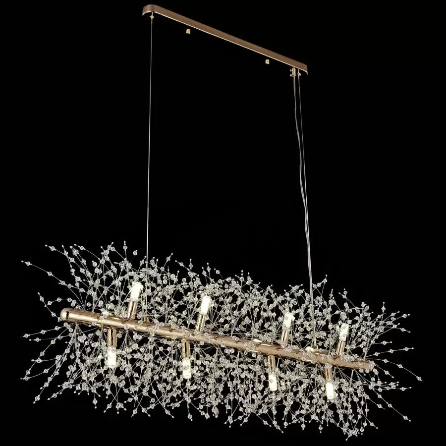 Lachlan Crystal Chandelier 8x G9 Gold Modern Chandeliers Default Title Alessandro Design