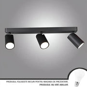 Joom Chandelier with Linear Projectors 3XGU10 Black LED Ceiling Lights Default Title Alessandro Design