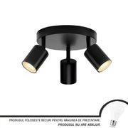 Joom Chandelier with Round Projectors, 3 X GU10, Black Modern Chandeliers Default Title Alessandro Design