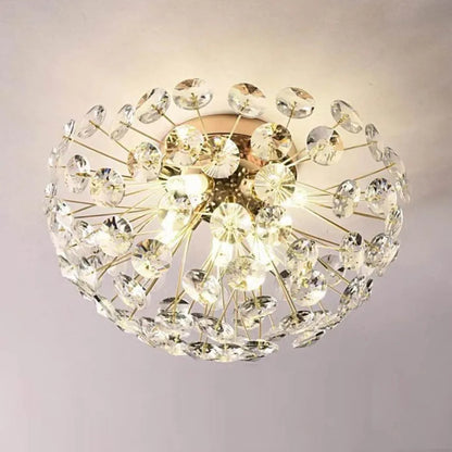 Crystal Chandelier MINUE, 4x G9, Diameter 35cm, Shiny Gold Crystal Chandeliers Default Title Alessandro Design